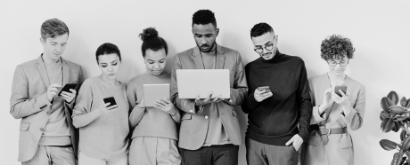 HR professionals on devices